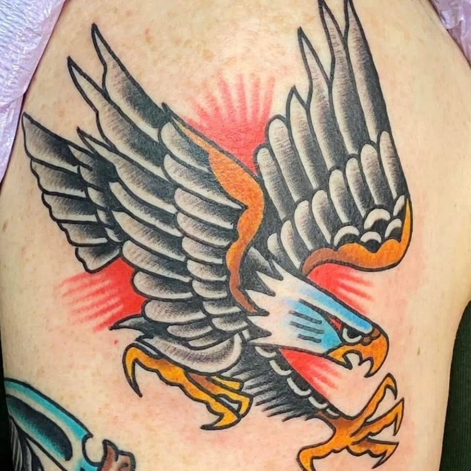 Traditional Eagle Tattoo in Bournemouth